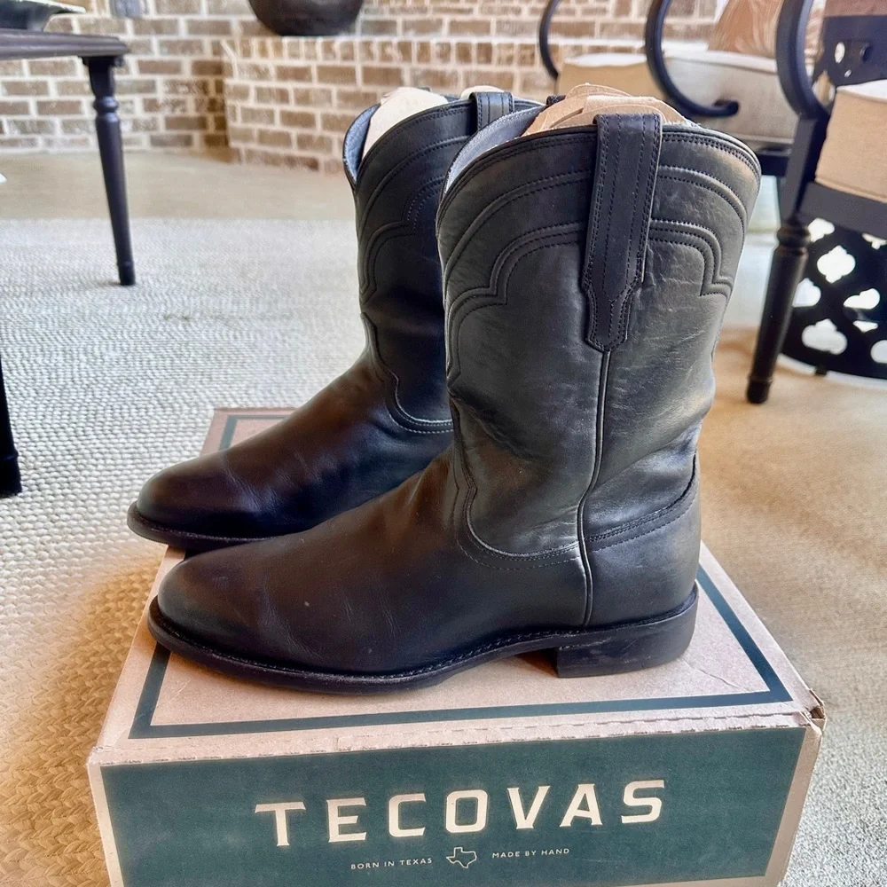 EUC Men’s Black Tecovas size 11.5 EE - Picture 8 of 10
